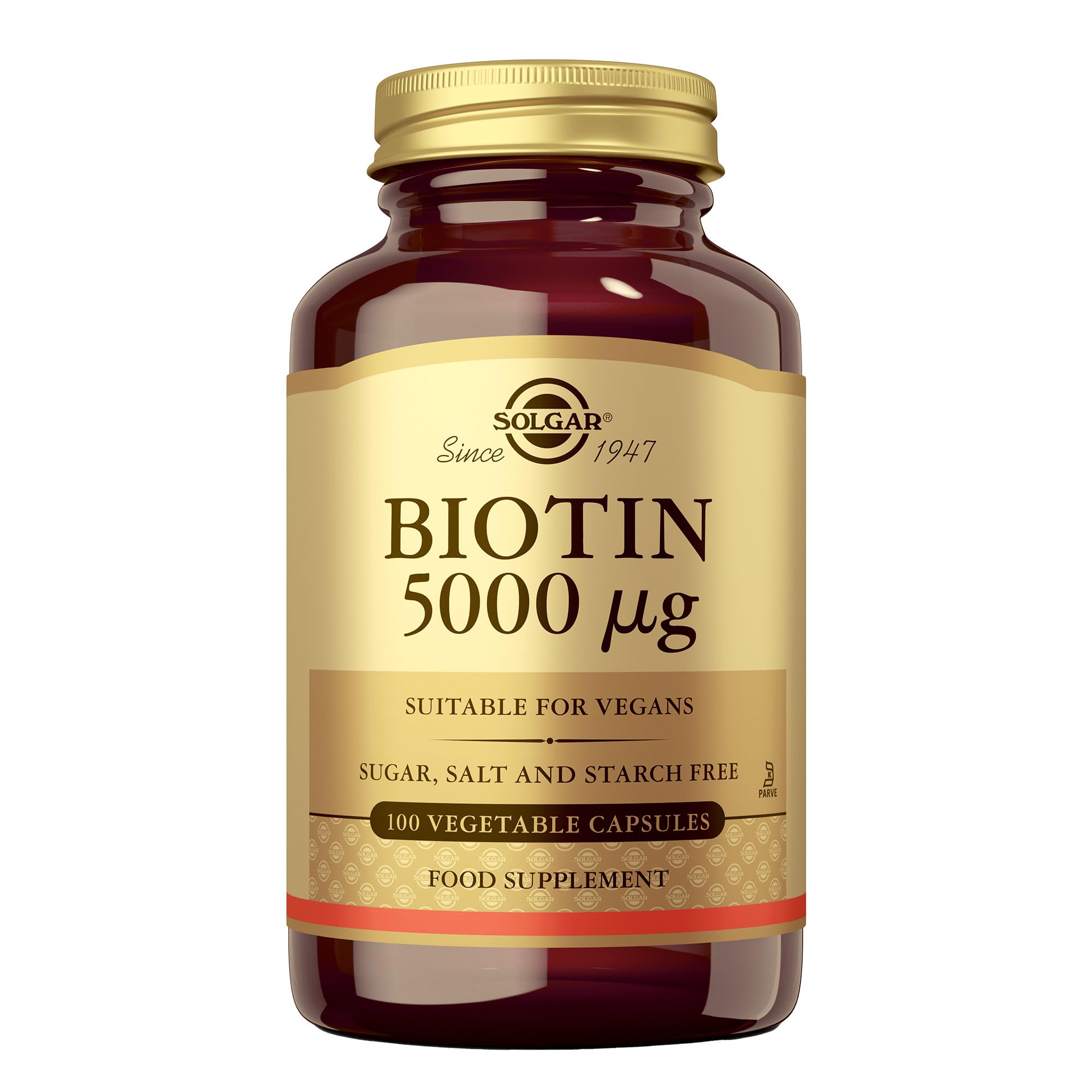 Solgar Biotina 5000 μg, 100 Comprimidos