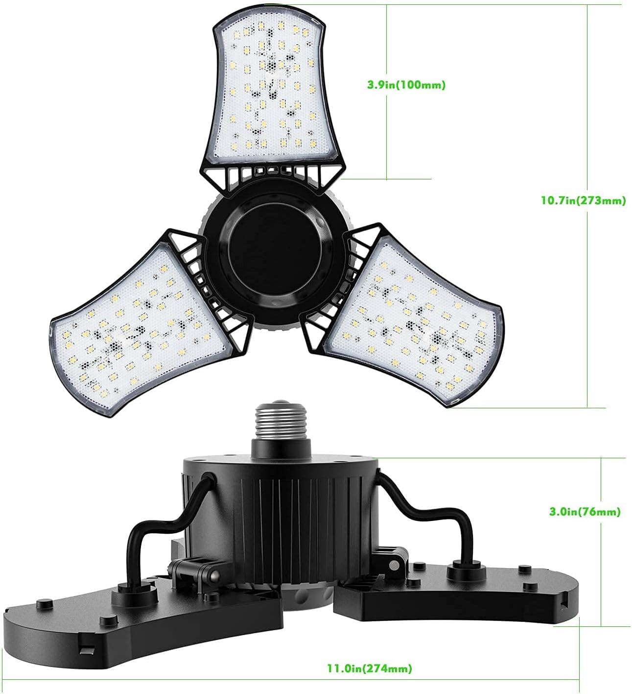 Flash Deals - 70% OFF 2-Pack LED Garage Lights, 80W LED Shop Light 5000K 8000LM Three-Leaf Garage Ceiling Light Fixtures,Adjustable Multi-Position Panels,E26 Base,LED Glow Light for Garage, Workshop Attic and Basement Big Sale 2-Pack LED Garage Lights, 80W LED Shop Light 5000K 8000LM Three-Leaf Garage Ceiling Light Fixtures,Adjustable Multi-Position Panels,E26 Base,LED Glow Light for Garage, Workshop Attic and Basement