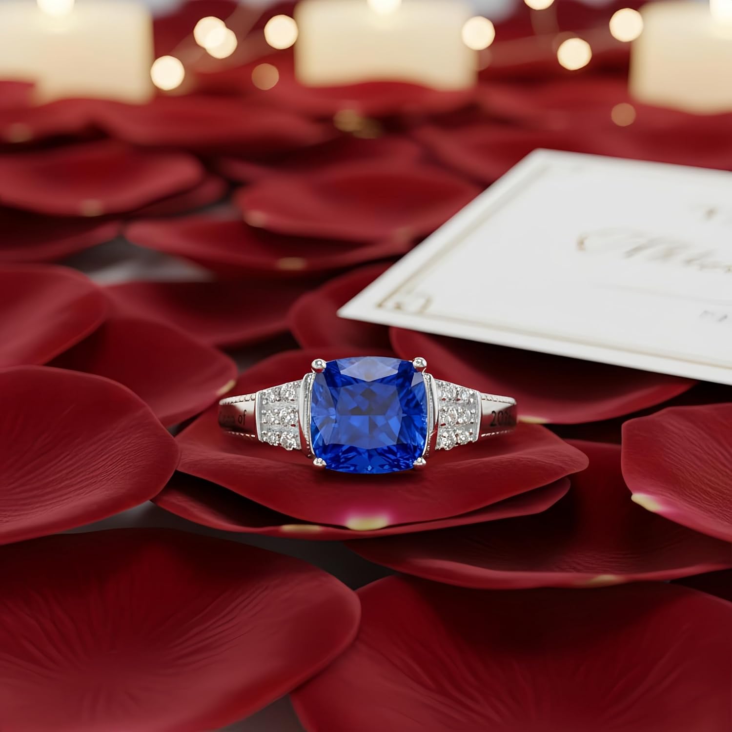 Class Ring for Women High School, 925 Sterling Silver College Graduation Ring, Personalized Women's Birthstone Rings, Senior Class of 2026 Rings Jewelry Gift Customizable（with Gift Box