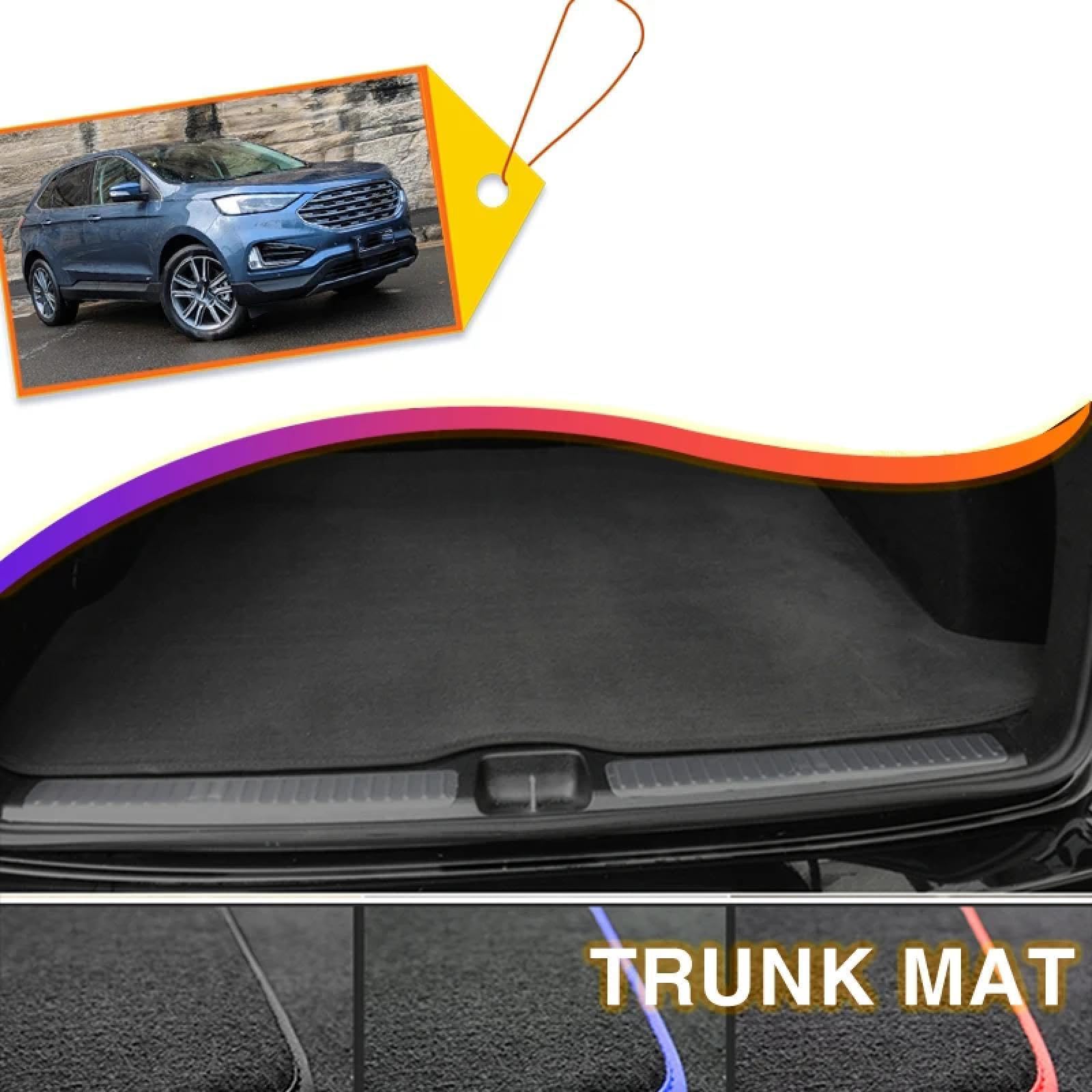 Mata Do Bagażnika dla Ford Edge Ford Endura MK2 2015-2022, Dywaniki do bagażnika samochodowego, wykładzina bagażnika, tylna wykładzina bagażnika, dywanik