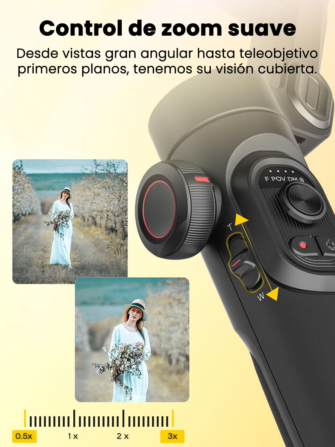 AOCHUAN XE AI Version, estabilizador de cardán para Smartphone, Seguimiento de IA sin aplicación, Control de Gestos, cardán de Inicio con Youtube TikTok, estabilizador de cardán Plegable de 3 Ejes