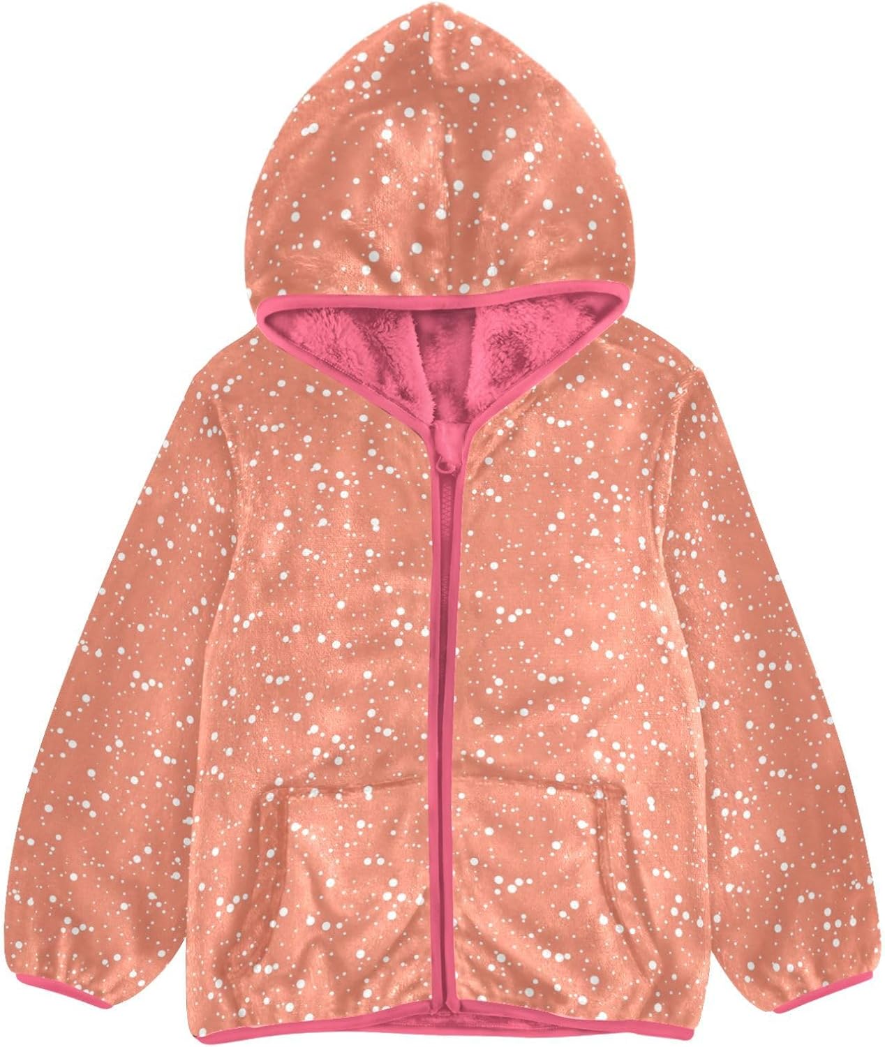 Zip Up Hoodie Jacket for Girls Fleece Sweatshirts Hoodies Toddler Tops Fashion Fall Winter Clothes