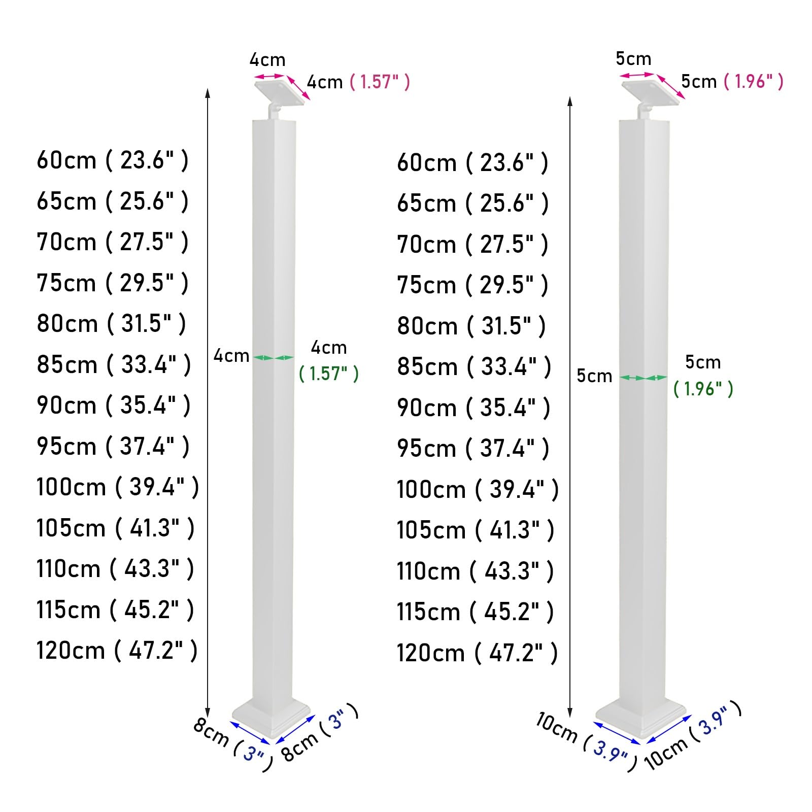 2 Stück Wandhalterungen aus Stahl – einfache Installation und Wartung für den Innen- und Außenbereich – elegantes Design für Sicherheit und dauerhafte Leistung