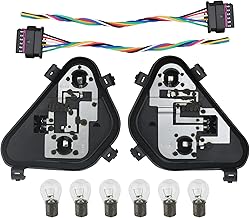 1Pair Tail Lights Bulb Socket Panel & Plug Connector Harness & Six Bulbs for 2012-2015 BMW 3 Series 320i 328i 328d 335i Replaces 63217313043 63217313044 Rear Light Lamp Repair Board Kit