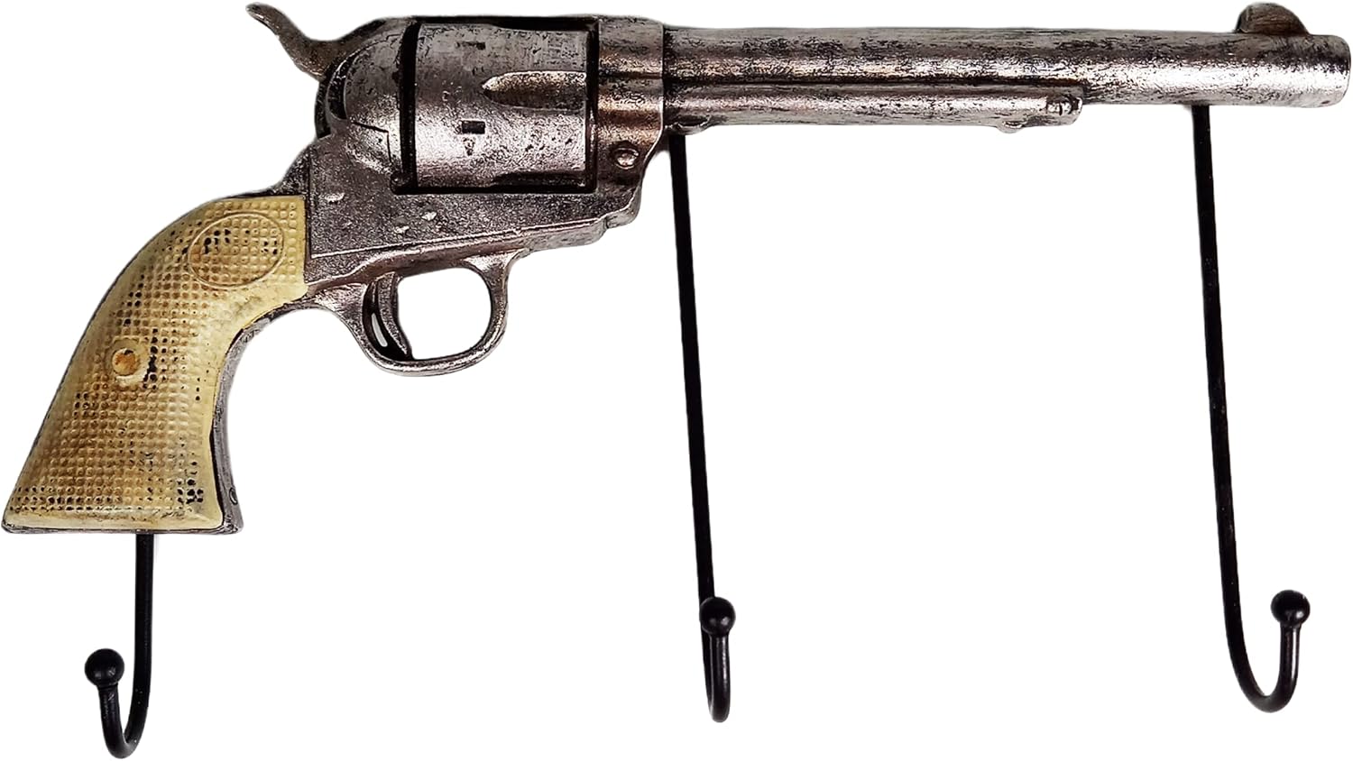 Urbalabs Western Pistol Beer Opener and Rustic Wall Hooks Pistol and Rifle Coat or Key Holder Wall Hook Mounted Decorative for Hats, Coats, Towels, Mudroom, Rustic Western Decor (Rifle)