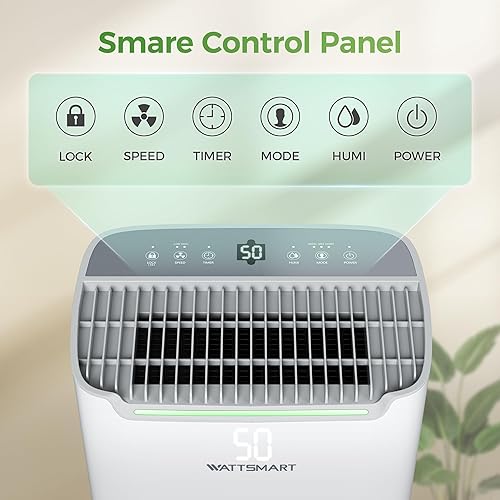 Miniatura 6 de Deshumidificador para el hogar de 4,500 pies cuadrados con manguera de drenaje, tanque de agua de 75 onzas, temporizador de 24 horas, compresor de