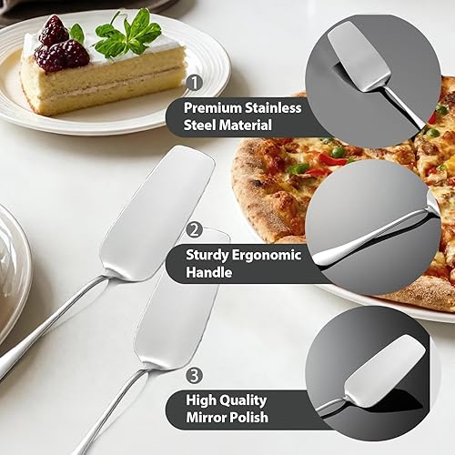 Miniatura 5 de Servidor profesional de lasaña de acero inoxidable, espátula multiusos de 11.5 pulgadas, espátula de servidor para tartas, cortador de pasteles y