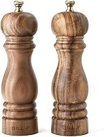 Vista 1 de BILL.F - Molinillo de sal y pimienta, molinillo de pimienta, molinillos de sal, juego de 2 con rotor de cerámica ajustable de 7 pulgadas