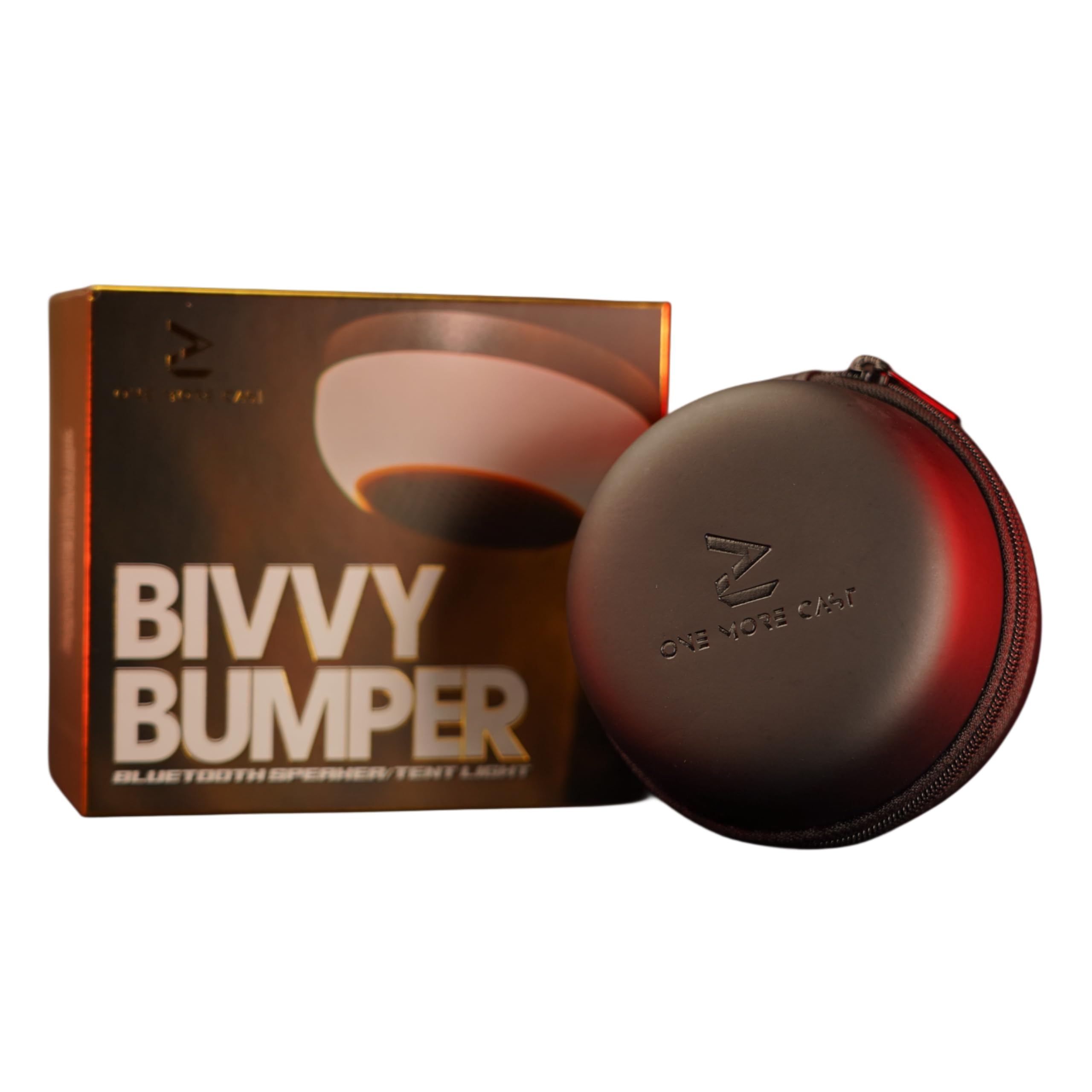 One More Cast Bivvy Bumper - Bluetooth Speaker & LED Light - USB-C Rechargeable - IPX4 Water Resistant - 60h Battery - Outdoor & Fishing
