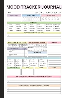 Mood Tracker Journal: For Daily Emotional Wellness, Self-Care & Personal Reflection