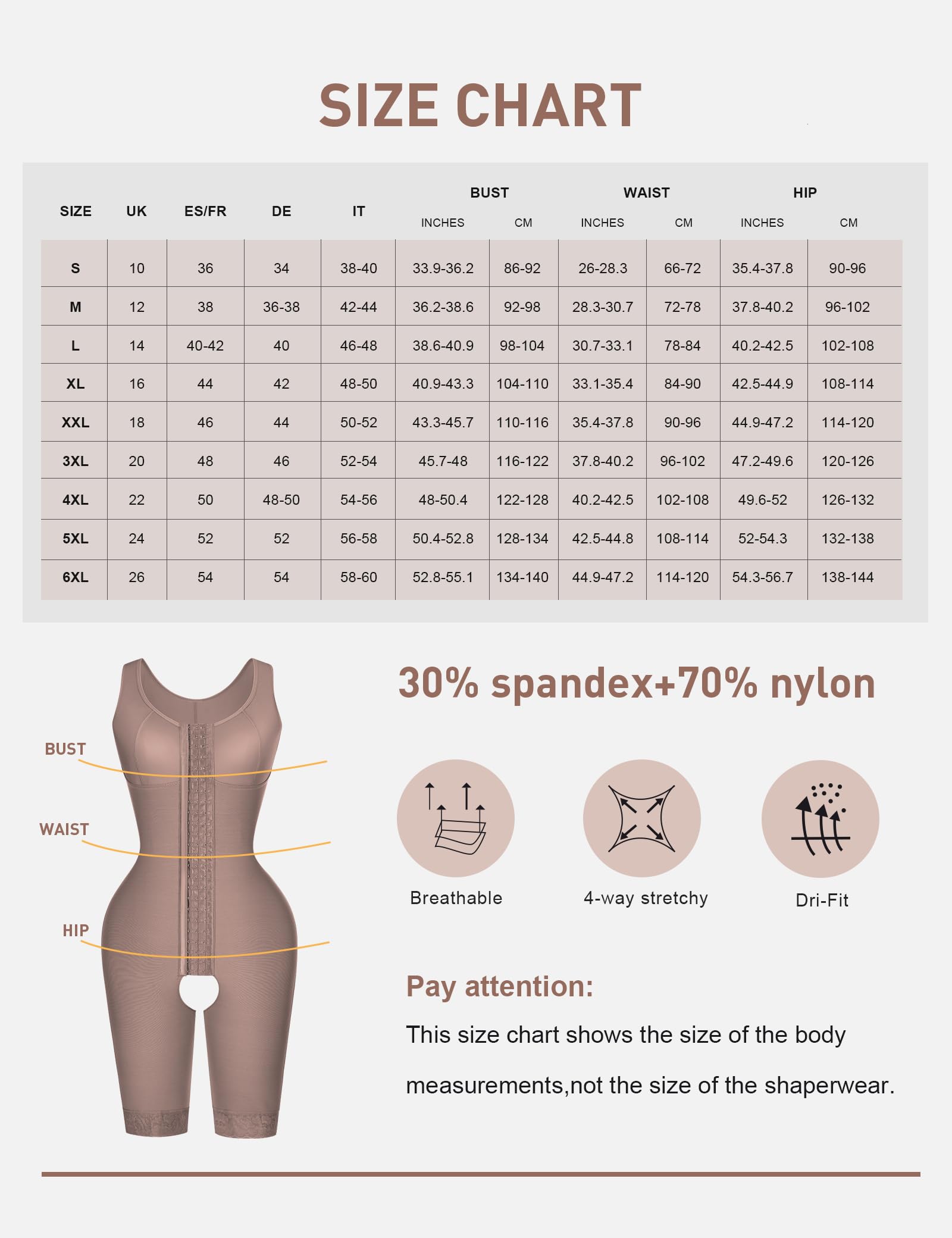 FeelinGirl Body Femme Gainant Gaine Amincissante Ventre Plat Combinaison Body Sculptant Gainante Gaine Haute Serre Taille Femme S-6XL