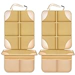 Meolsaek Car Seat Protector, Non-Slip Backing Will Not Leave Imprint, Waterproof Thicker Car Seat Cover for SUV, Sedan, Truck, Leather Car Seat Cushion (Ochre)