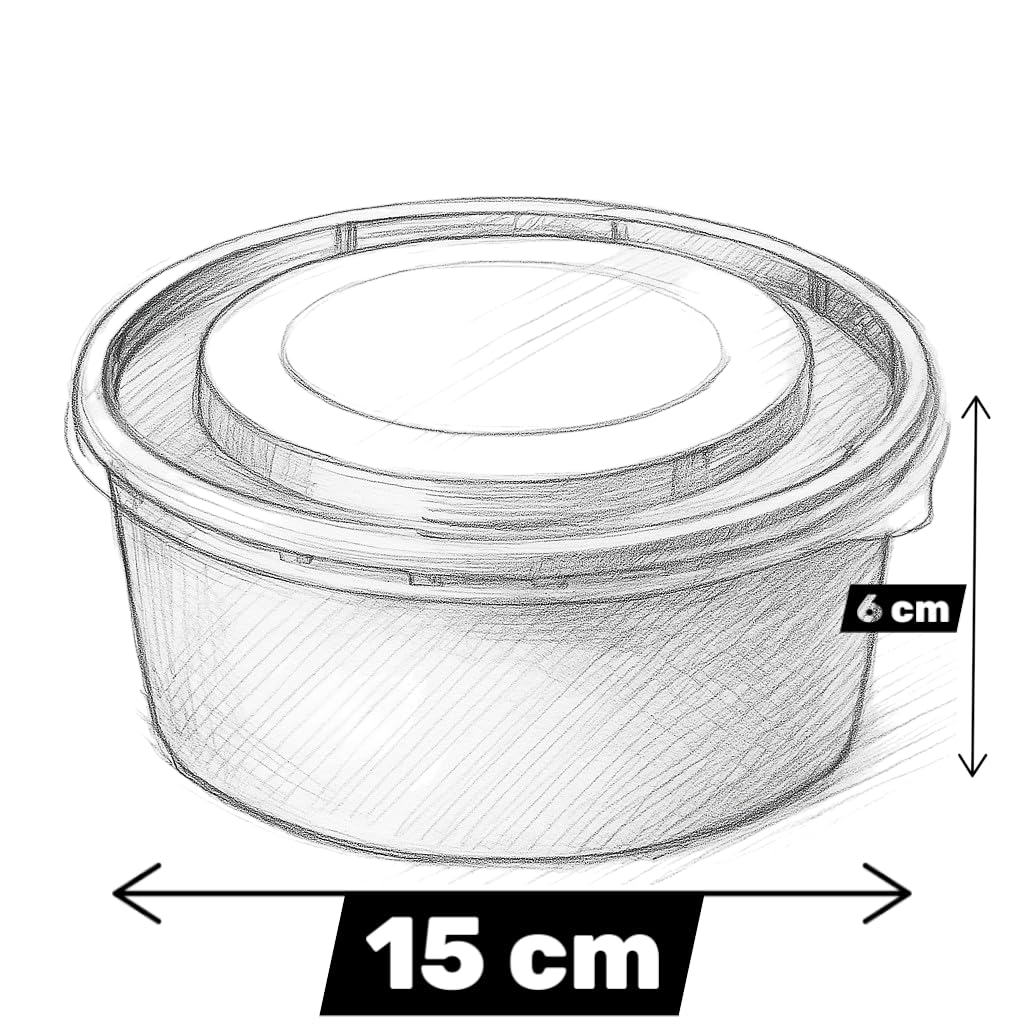 Set da 4 Insalatiere per Poké da 750 ml con Coperchio Trasparente – Ciotole in Carta Kraft Resistenti e Riciclabili