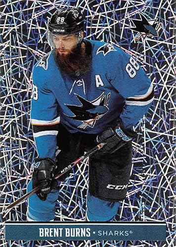 2018-19 Panini NHL Stickers Hockey #430 Brent Burns San Jose Sharks Foil Official 2 12 Tall x 2 Inch Wide NHL Album Sticker