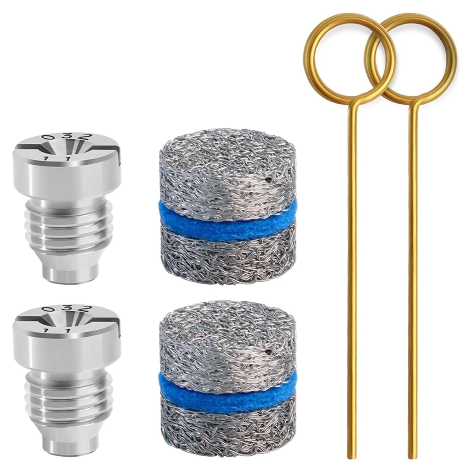 1.1 Orifice Foam Cannon 7 Set Foam Orifice Nozzle and Maker Meshes Kit for Replacement Thread Tips and Mesh