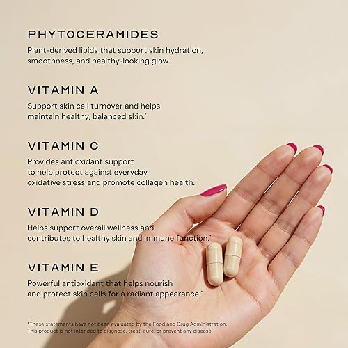 Miniatura 4 de Fitoceramidas para el cuidado de la piel, suplementos de ceramida de concentración de hidratación de 90 días para mujeres y hombres, píldoras de