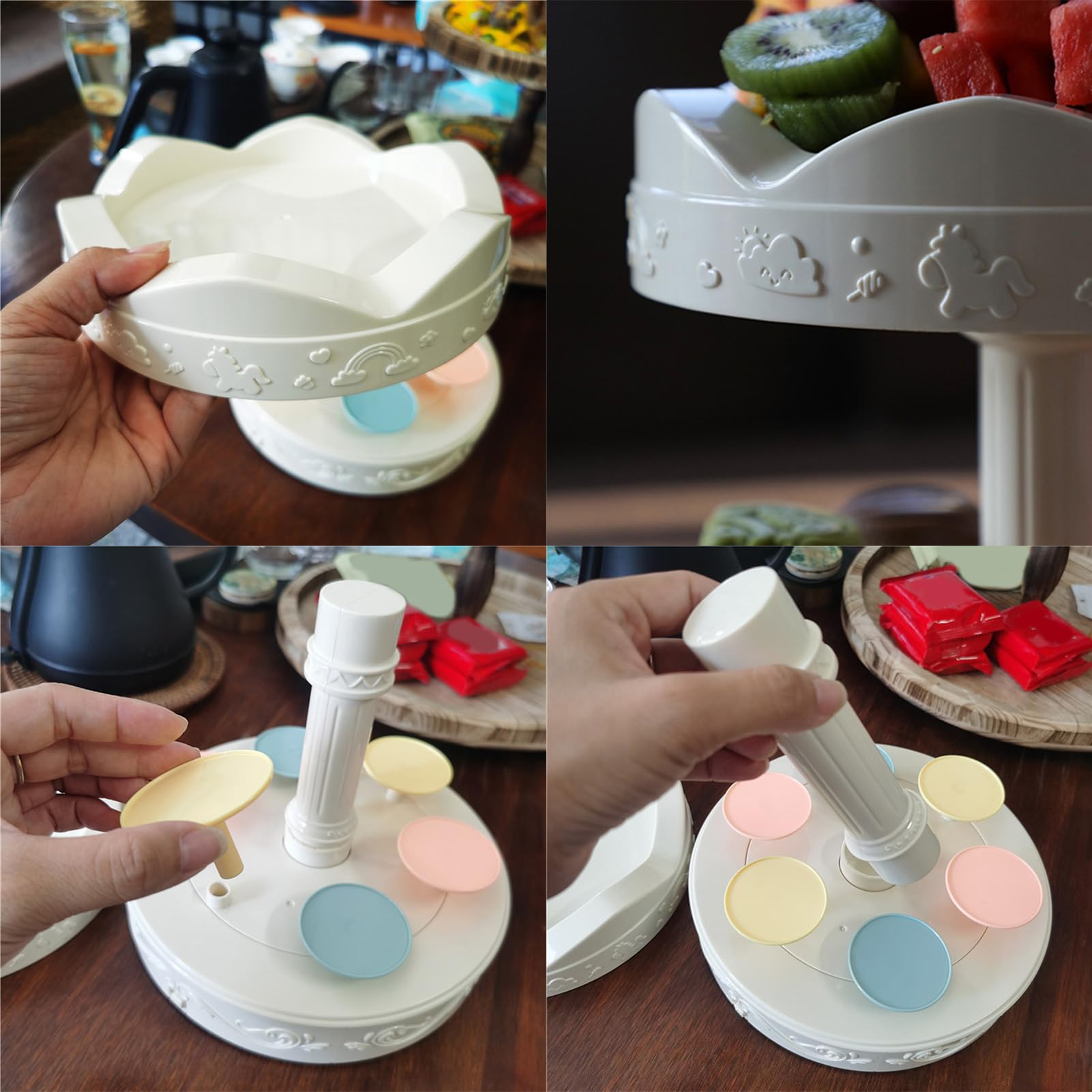 Supporto per Cupcakes | Supporto girevole automatico - per torta sushi con base girevole | per compleanno, matrimonio, feste, regali, cioccolatini, caffè, pasticceria