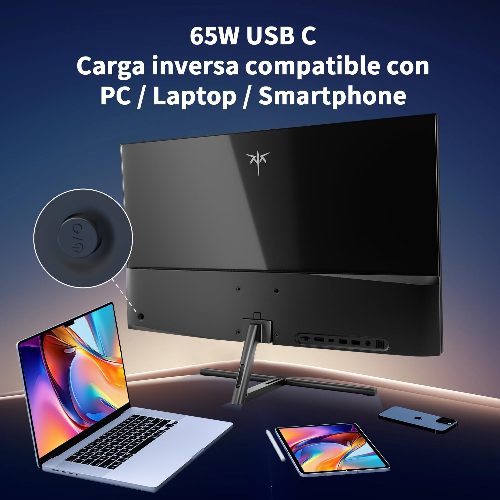 KTC Monitor 5K 27 Pulgadas | Modo Dual 5K (5120x2880) @60Hz / 2K@160Hz | 99% DCI-P3, 100% sRGB, ΔE＜2 | 1 x USB C de función Completa, 2 x USB A 3.0 | HDR400 | Compatible con Mac Mini
