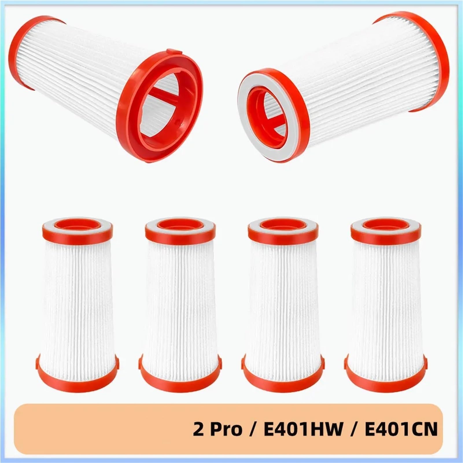Zmywalny filtr, kompatybilny z Xiaomi, kompatybilny z Mijia,2 Pro / E401CN / E401CN Odkurzacz Wymienne Akcesoria filtrujące (12 szt.)