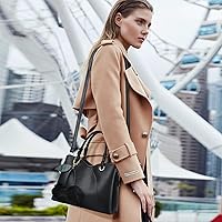 Vista 2 de NICOLE & DORIS Bolso de mano para mujer, bolso de hombro de moda con asa superior, bolsos elegantes con pompón