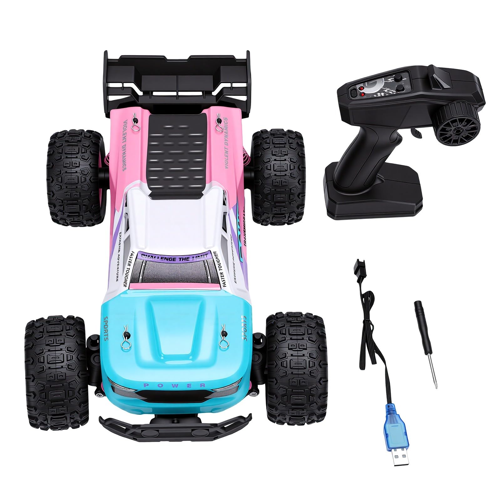 Aoresac Ricaricabile ad alta velocità RC auto 2WD ricaricabile veloce (senza