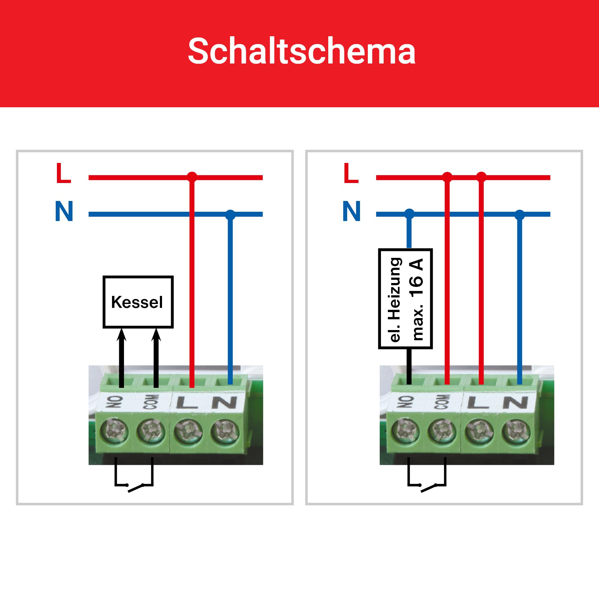 ELEKTROBOCK PT14-NP-P WiFi – inteligentny termostat pokojowy WLAN 230 V – sterowanie ogrzewaniem za pomocą aplikacji – montaż natynkowy – 16 A bez potencjałów – regulowane programy tygodniowe i