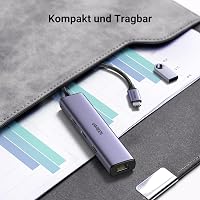 UGREEN USB C Ethernet Adapter 3 USB Porttal - Hálózati Adapter iPhone 15, Galaxy S24, MacBook, iPad Pro, Surface és Steam Deck Eszközökhöz 8