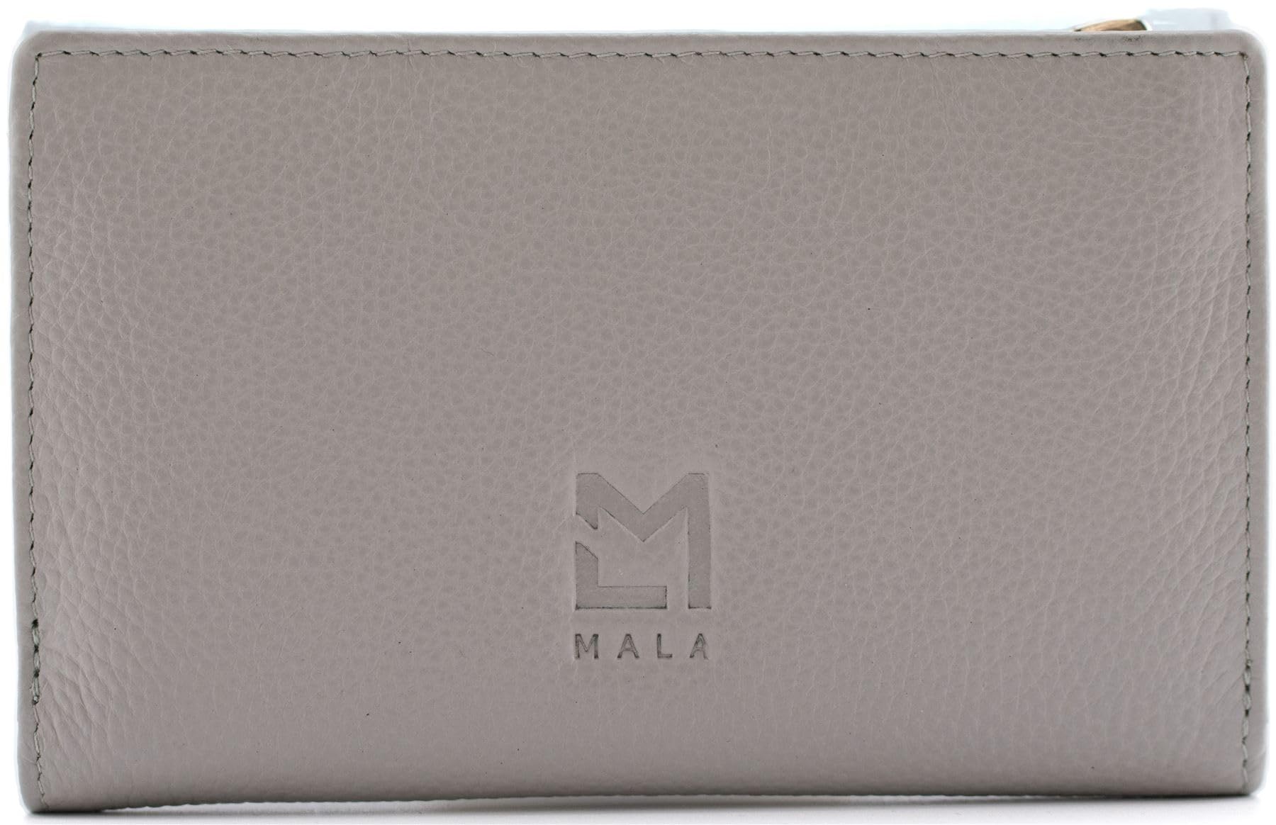 Mala Leather Bake Me Happy Collection - Cartera de piel con bloqueo RFID 3656_19, gris, Talla única