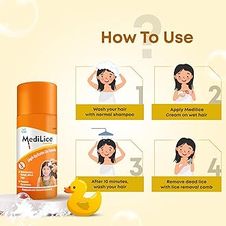 Anti Lice Cream Wash (30 Ml X Pack Of 6 = 180 Ml) - Single Application Lice Formula