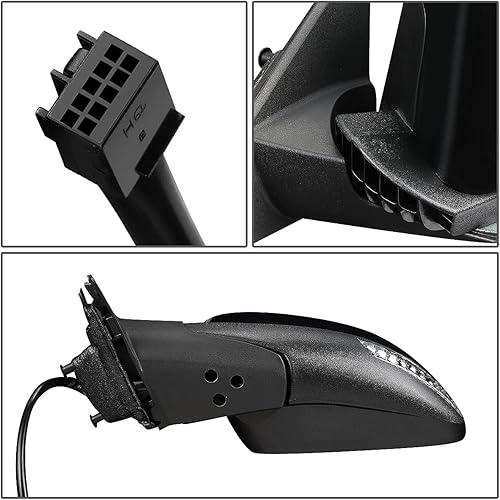 Miniatura 4 de DNA Motoring OEM-MR-CH1320413 Espejo retrovisor de puerta lateral izquierdo con señal de giro y vidrio asférico compatible con Grand Cherokee