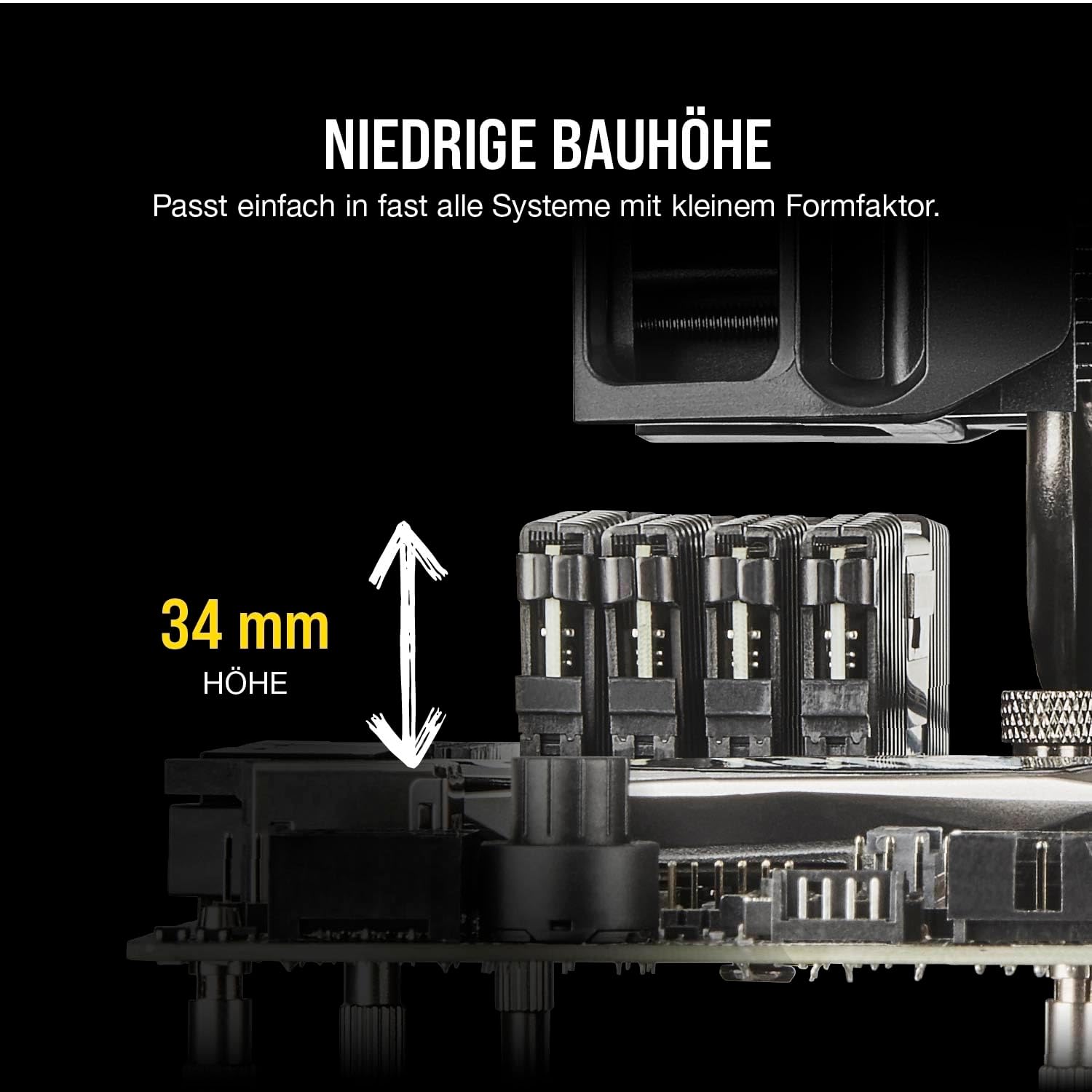 CORSAIR Vengeance LPX DDR4 RAM 16GB (2x8GB) Bis zu 3200MHz CL16-18-18-36 1.35V Intel AMD Desktop-Computer-Speicher – Schwarz (CMK16GX4M2B3200C16)