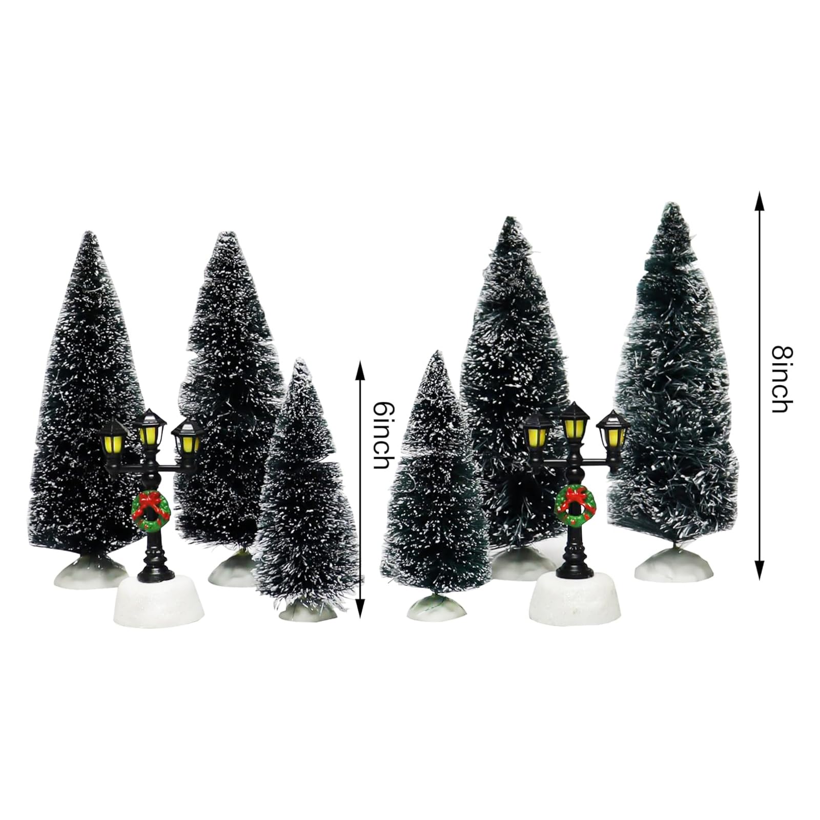 Moments In Time Christmas Village - Juego de 20 Piezas, con Luces LED, Funciona con Pilas (no Incluidas)