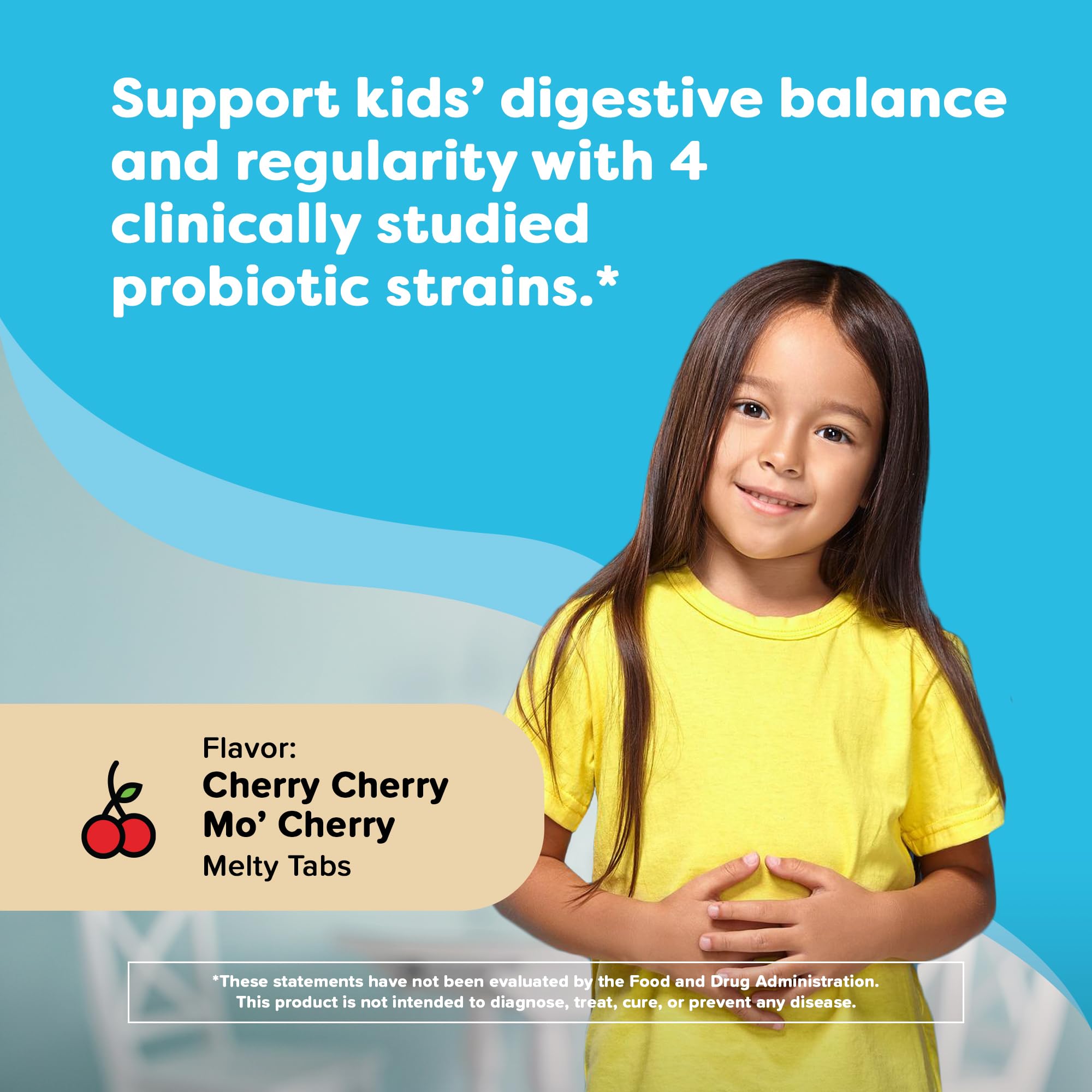 Renzo's Kids Probiotic, Dissolvable Probiotics for Digestive Health & Immune Support, 60 Cherry-Flavored Melty Tabs — Amazon image 2