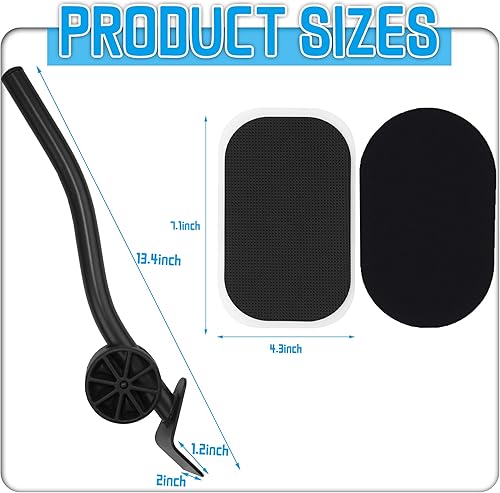 Miniatura 2 de TOPGOT Deslizadores de muebles, paquete de 16 deslizadores ovalados reutilizables de 7.1 x 4.3 pulgadas para alfombras y suelos de madera dura, 8