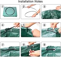 Vista 4 de IME Bolsa de hojas de césped reutilizable para jardinería, 272L, verde, 1 unidad