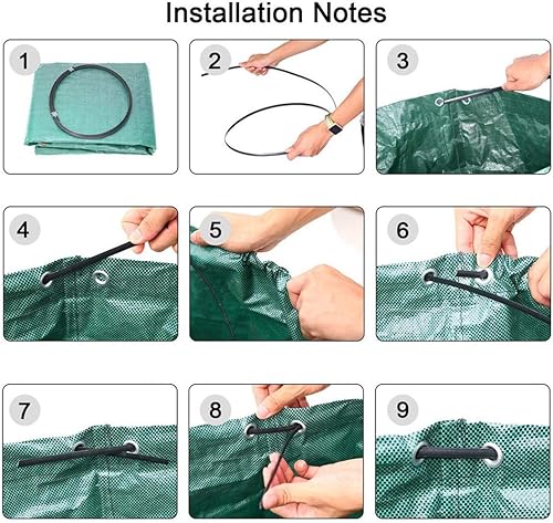 Miniatura 5 de IME Bolsa de hojas de césped reutilizable para jardinería, 272L, verde, 1 unidad