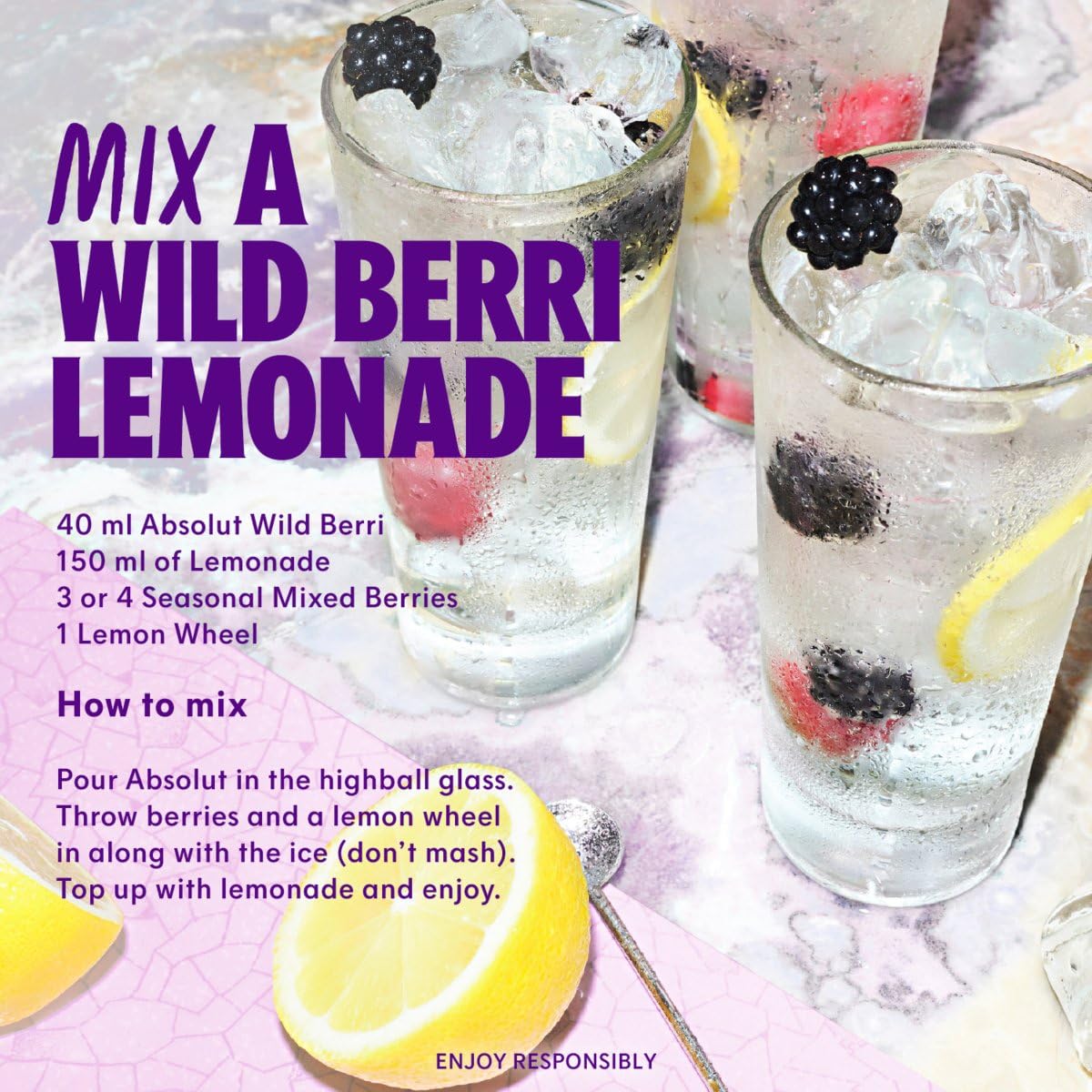 Absolut WILD BERRY Flavored Vodka 38% Vol. 0,7l