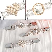 Vista 7 de Chanaco Juego de 3 clips de cincha vintage para vestir en la espalda, clips de suéter retro para cárdigans de cintura, clips de camisa para mujer