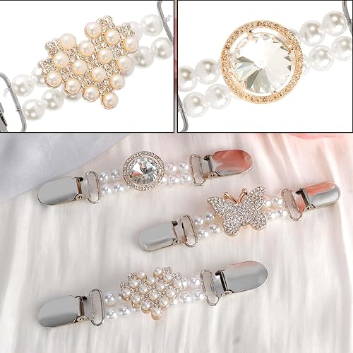 Miniatura 7 de Chanaco Juego de 3 clips de cincha vintage para vestir en la espalda, clips de suéter retro para cárdigans de cintura, clips de camisa para mujer,