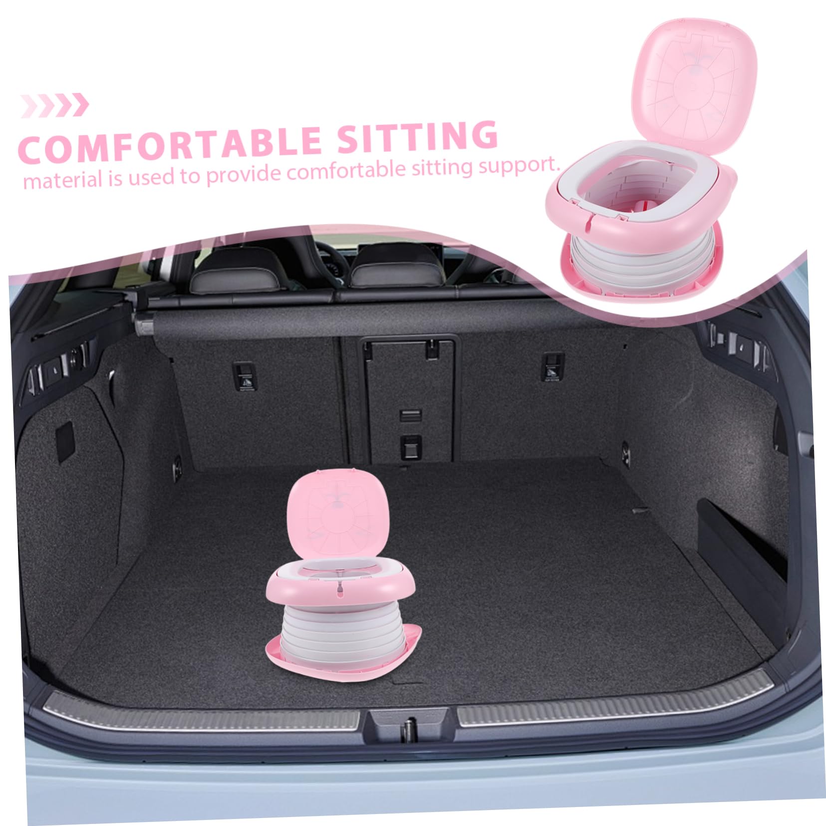 FRCOLOR Klappbares Töpfchen für Junge Mädchen Tragbarer Camping-toilettensitz Faltbares Reise-wc für Kleinkinder Auslaufsichere Campingtoilette Kompakter Toilettensitz für Unterwegs