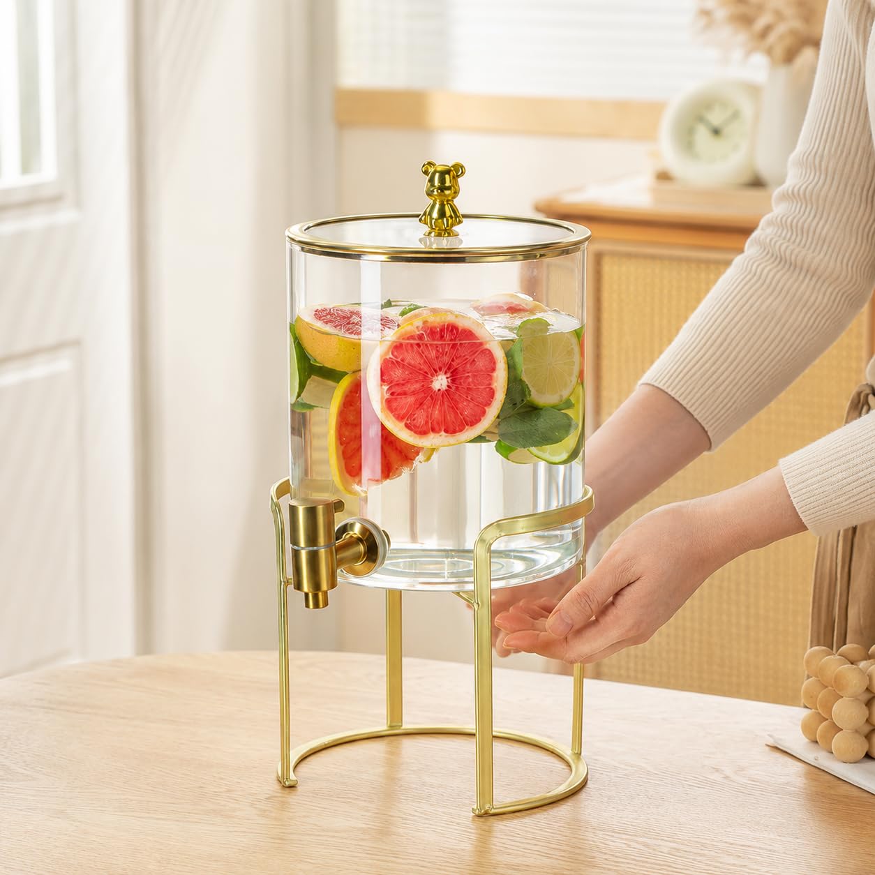 Dispenser Bevande Vetro con Rubinetto, Guarnizioni ermetiche, Brocca con rubinetto, Buffet ristorazione, Per negozi alimentari, style to 2