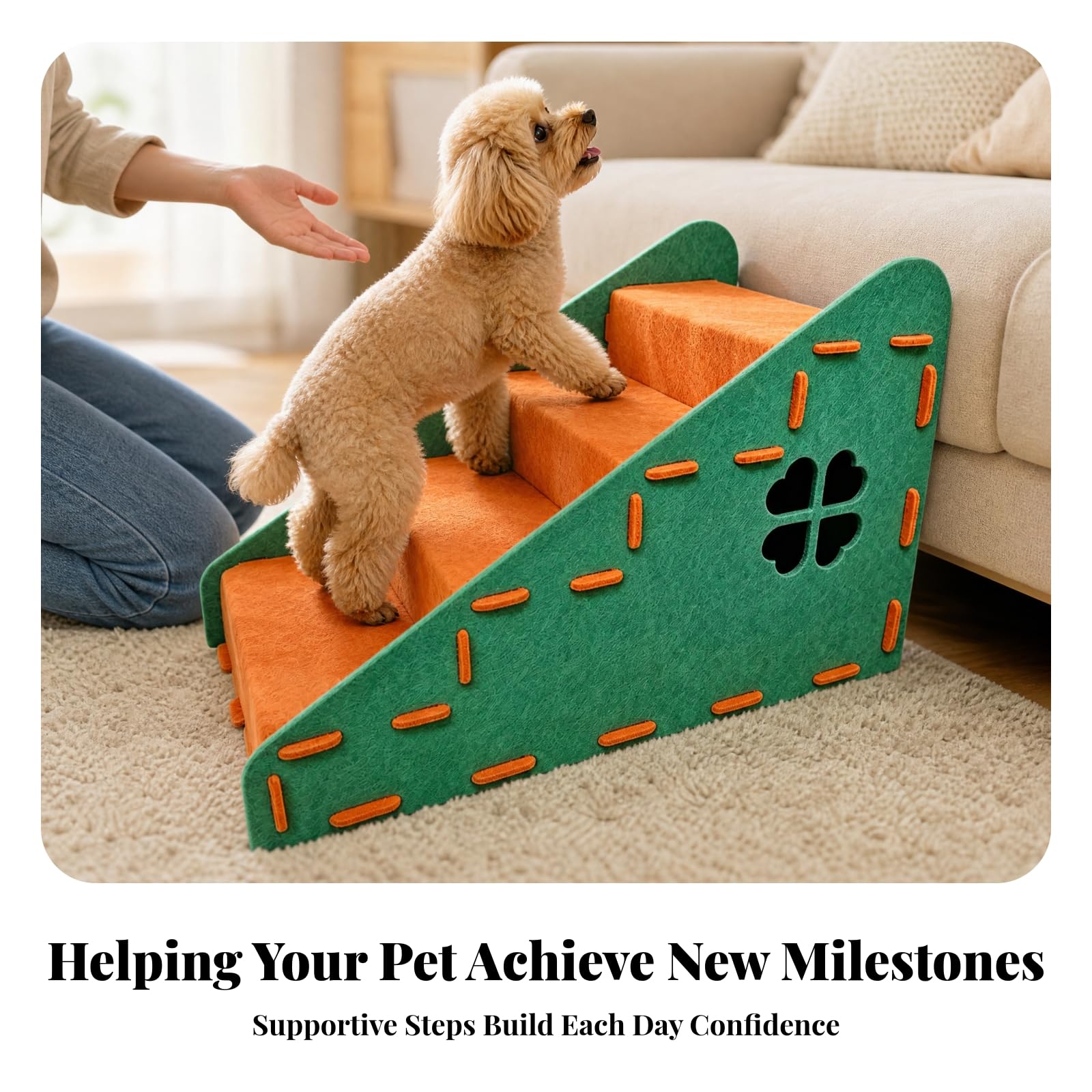 Escalera para Perros para Cama, Gris