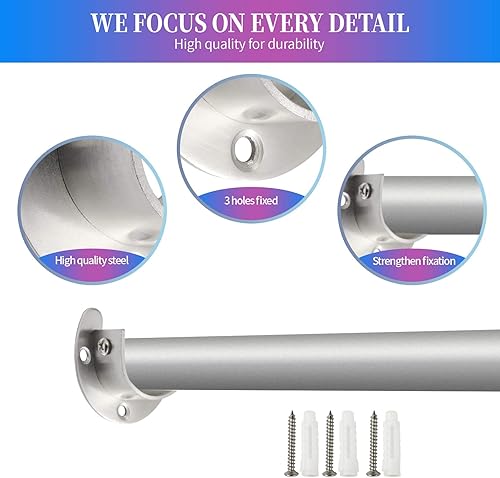 Miniatura 2 de Soportes de barra de armario resistentes para barra de ducha, soportes para barra de armario, soportes para barra de armario, soportes de barra de