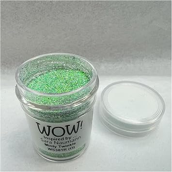 Wow! Embossing Powder 15ml | Minty Twinkle Regular | Free Your Creativity and give Your Embossing Sparkle