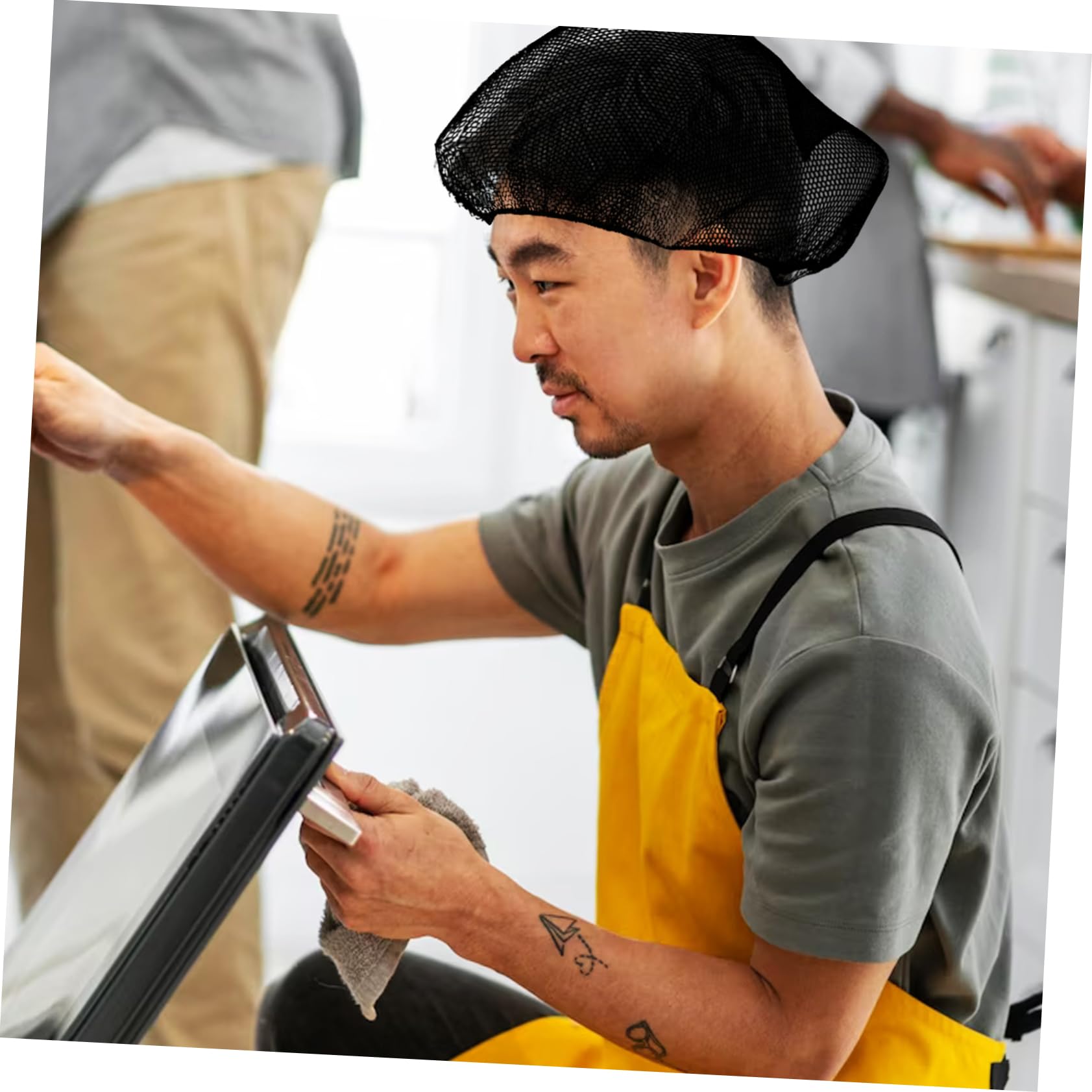 Healvian 100stücke Wiederverwendbar Nylon Haarnetze Elastische Atmungsaktive Haarnetze Für Gastronomie Küche Und Arbeit Universelle Hygienisch Und Bequem