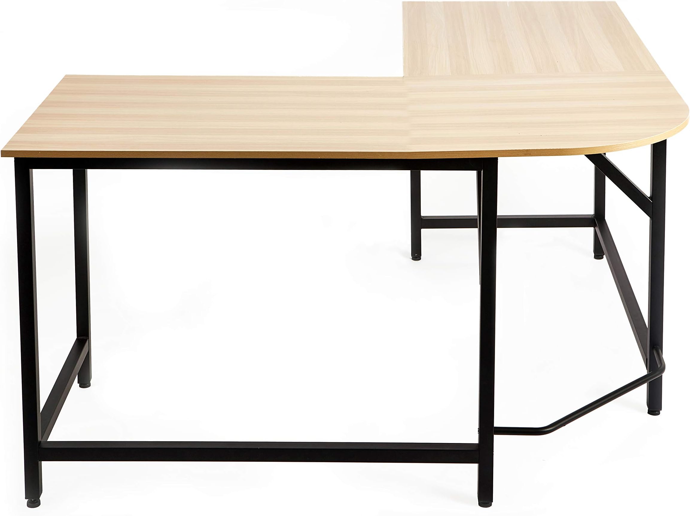 McNeil L-Shaped Corner Table 55"+55" Computer Desk Home Office Workstation PC Laptop Study Writing, Yellow