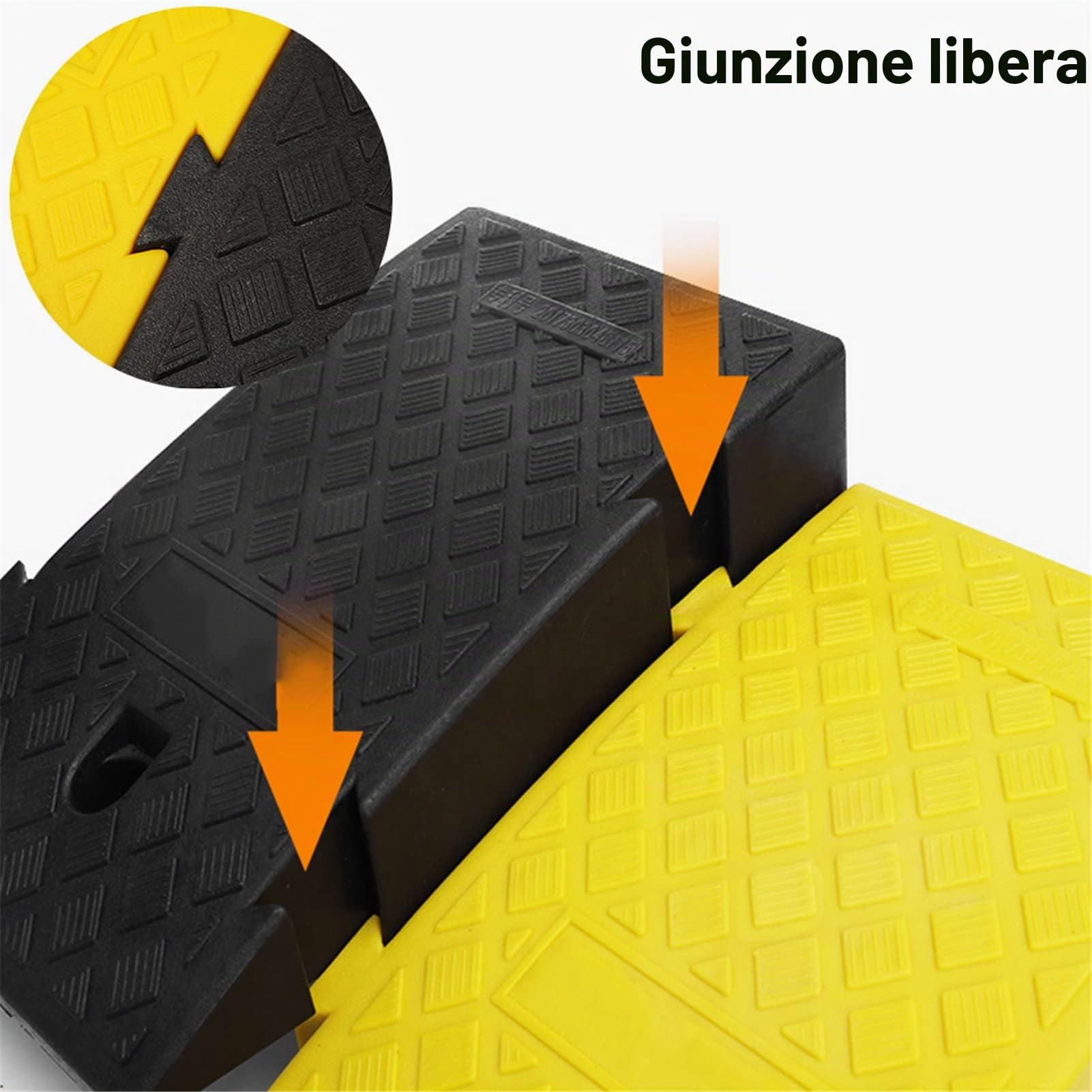Rampa per Marciapiede Alte 11/13 cm, Rampa Portatile per Auto, Rampa in Plastica Antiscivolo, Rampa di Soglia Robusto per Sedia a Rotelle Auto Moto Bici Porte Scooter Marciapiedi Garage Capannoni