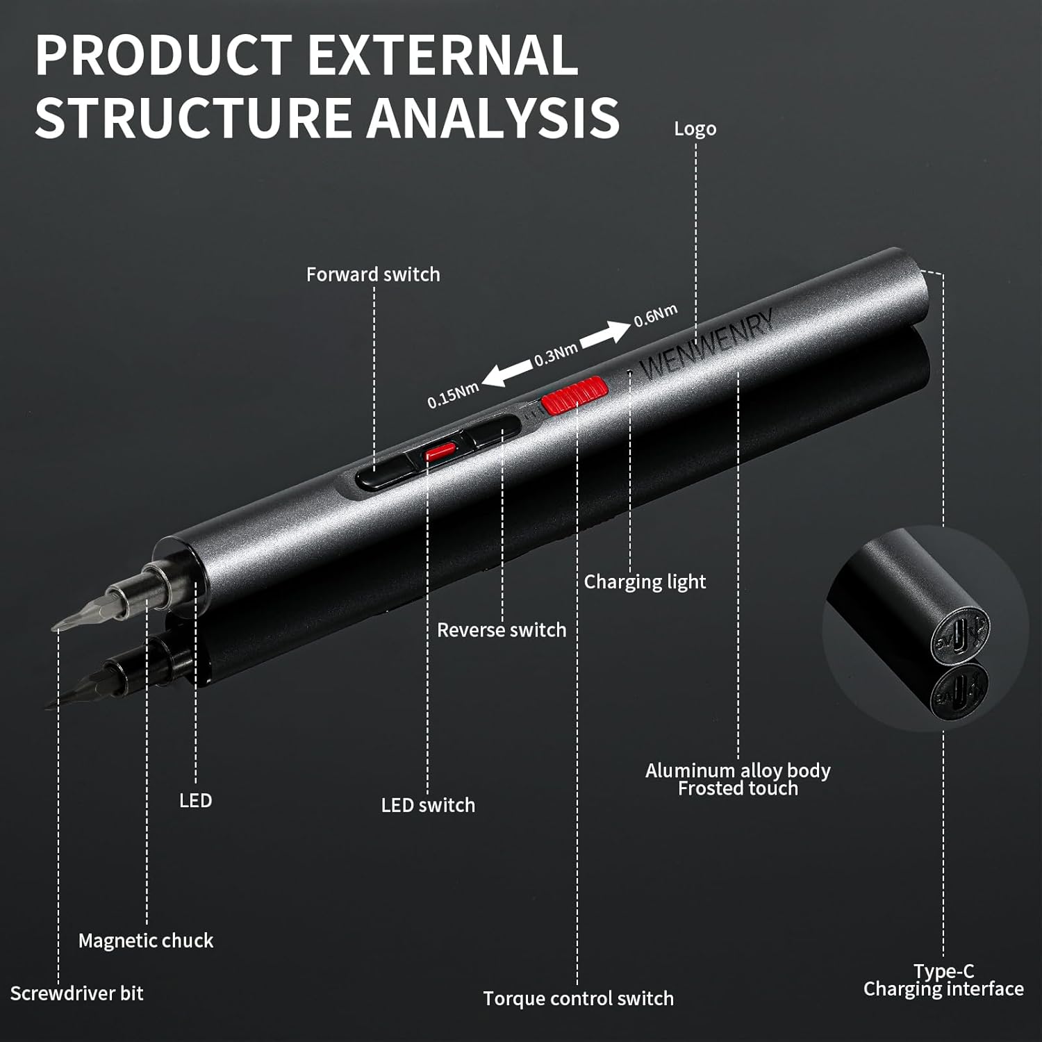 Mini Electric Screwdriver Set,Precision Electric Screwdriver，72-in-1 Magnetic Bits，3 Gears Torque, 3LED light,Magnetic Storage，Overload Protection, Repair Tool Set