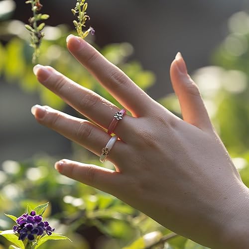 Miniatura 5 de Zollen Anillos de silicona para mujer, 13 paquetes de alianzas de boda de silicona, forma de flor, anillos de goma, colección de flores para mujer