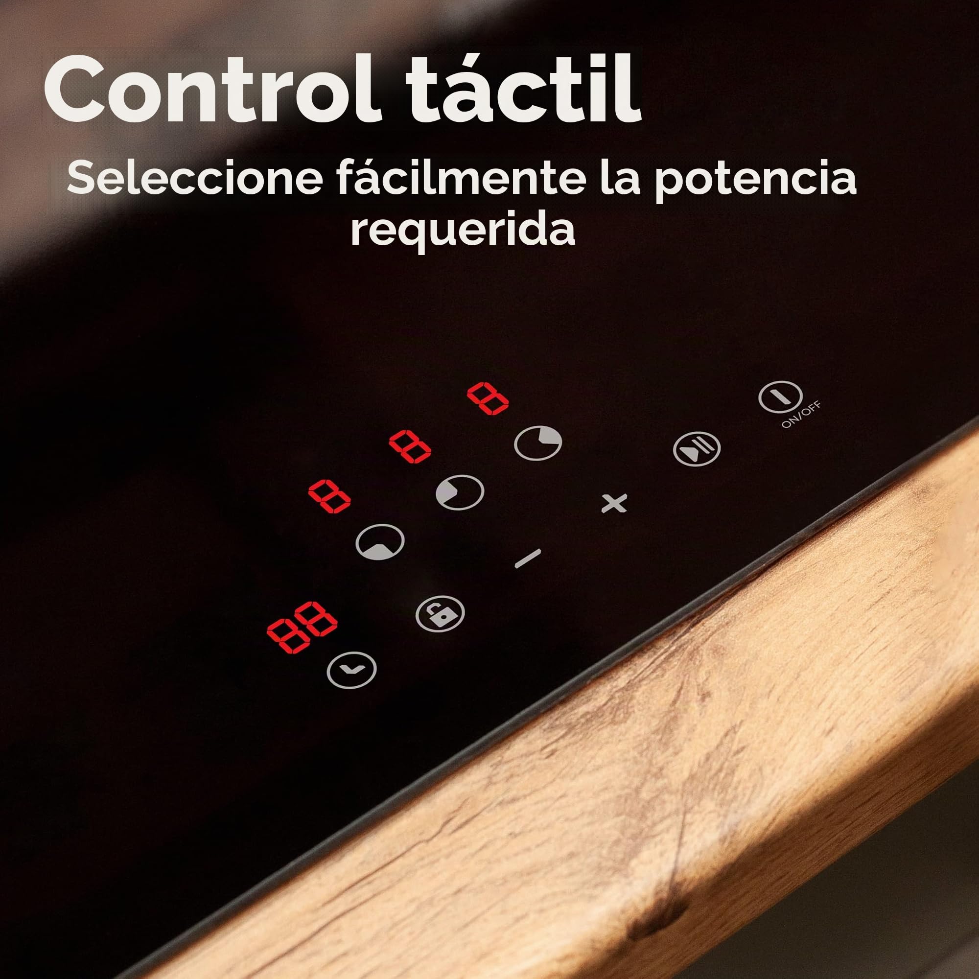 CIARRA Placa de Inducción 3 Fuegos 6000W Placa Induccion con Bloqueo de Seguridad Temporizador Indicador de Luz, ASBIH3 | Boost, Función Pausa, Bloqueo de Seguridad, Temporizador, Indicador de Luz